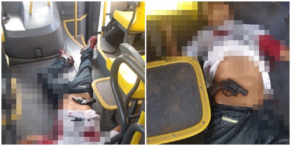 Assaltante é morto, durante assalto em ônibus coletivo