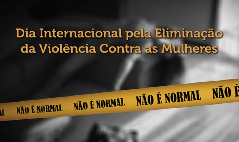 Cartaz da campanha do STJ para prevenção da violência de gênero, que terá atividades até 8 de março de 2020.