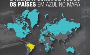 Comparativo de homicídios entre Brasil e outros países do globo