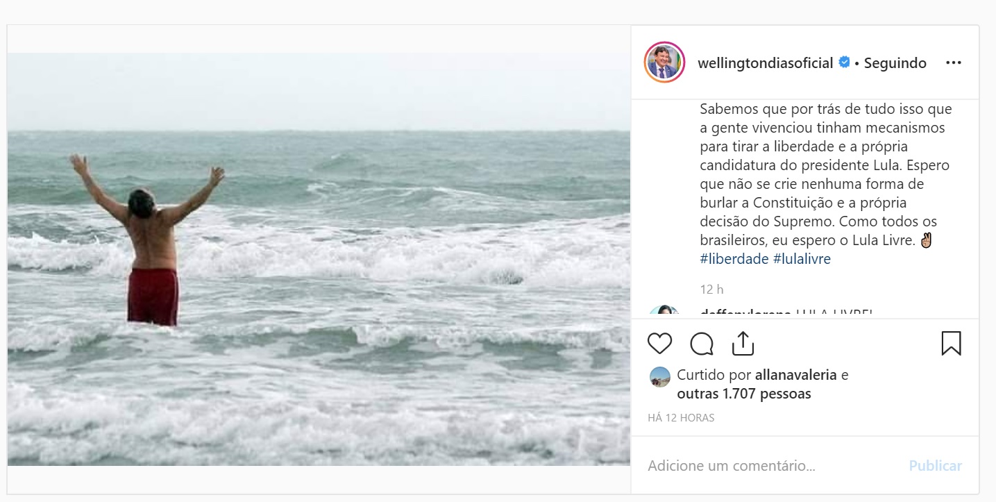 Instagram de Wellington Dias