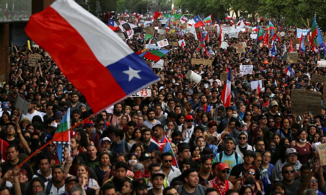 Manifestação Popular no Chile no mês de outubro