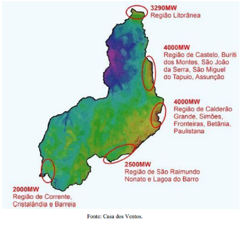 Mapa potencial Eólico