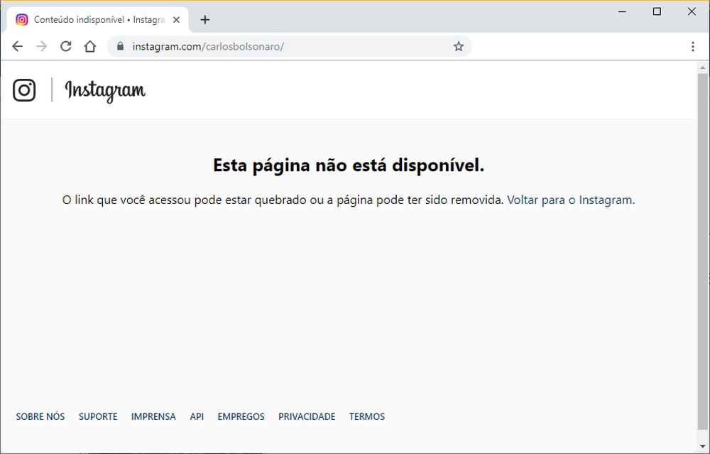 Perfil de Carlos Bolsonaro no Instagram desativado nesta terça-feira (12)