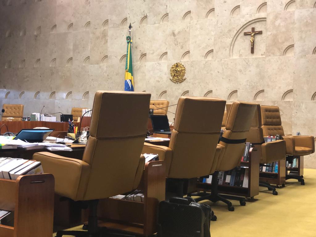 Plenário do STF - vazio aguarda pauta da ADI para rechaçar ou validar a Lei de Abuso de Autoridade