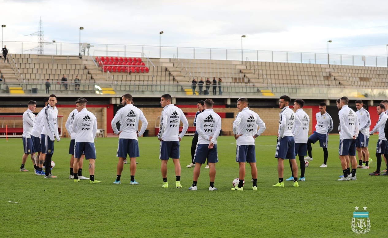 Seleção Argentina em treinamento