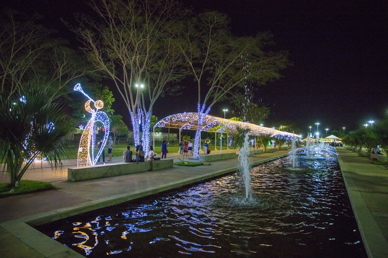 Decoração de natal no Parque da Cidadania
