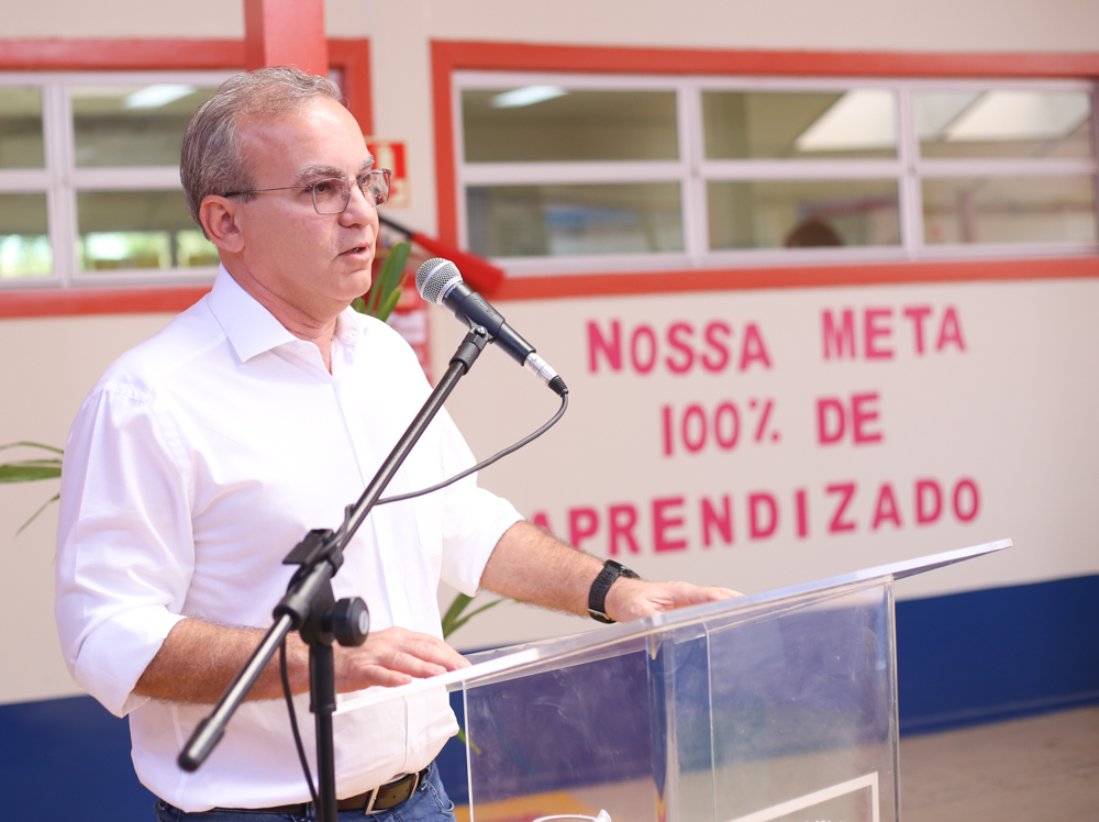 Firmino Filho na inauguração da CMEI Tia Fanny