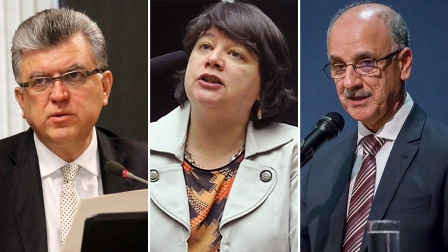 Os procuradores Mário Bonsaglia, Luiza Frischeisen e Blal Dalloul, eleitos para a lista tríplice para a PGR
