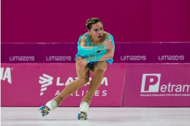 Patinadora brasileira Bruna Wurts, medalhista de ouro Pan-americano 2019.