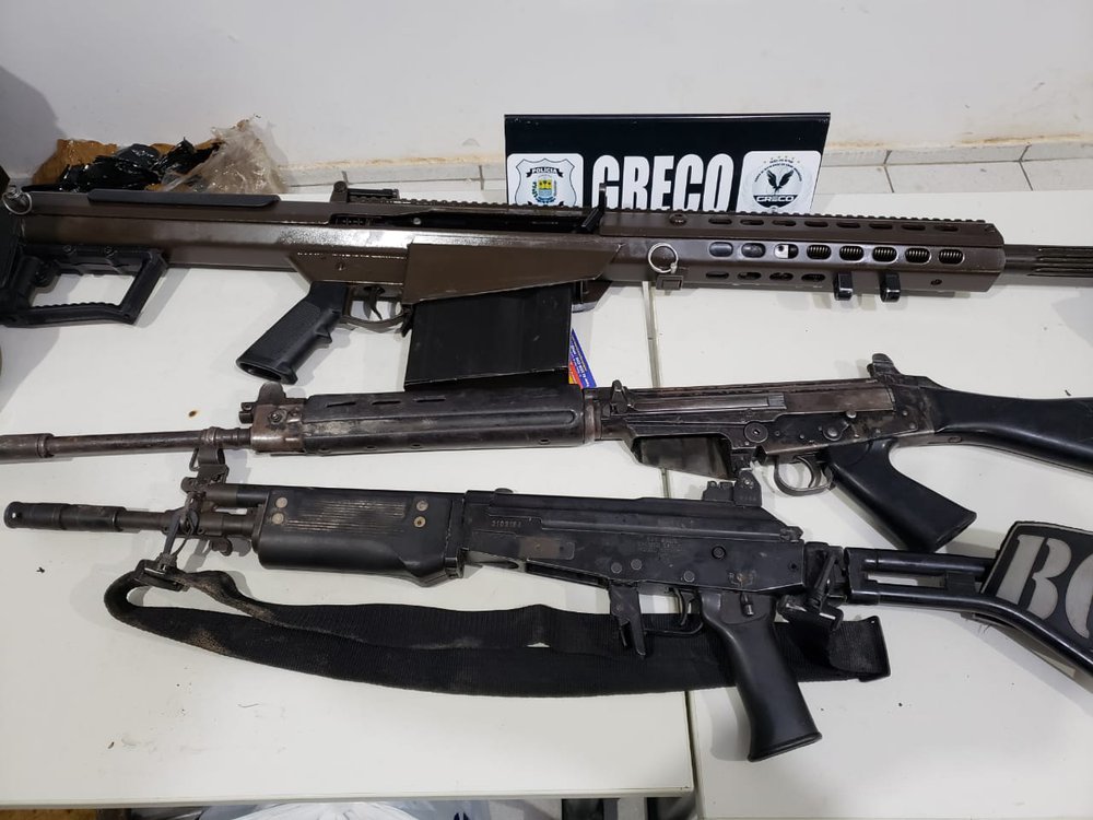 Armas apreendidas (Foto: SSP-PI) Armas apreendidas (Foto: SSP-PI)