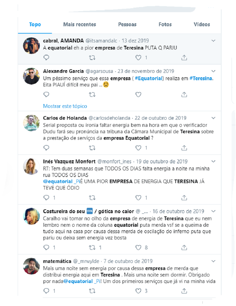 Consumidores reclamam dos serviços prestados pela Equatorial Energia