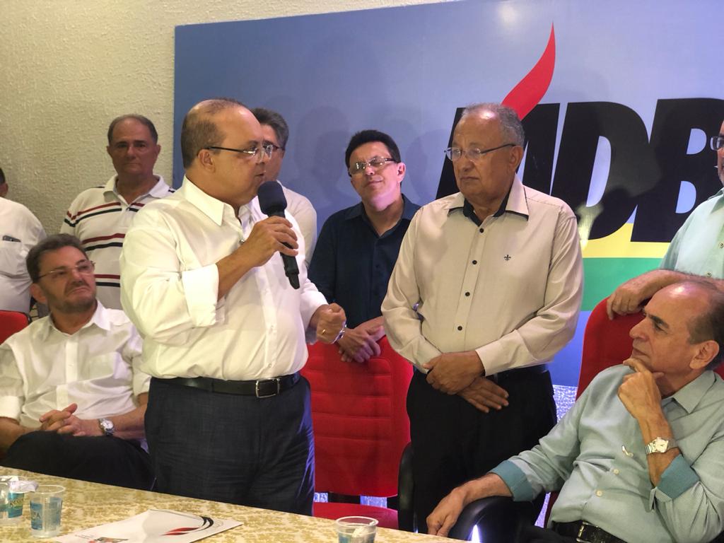 Convenção do MDB em Teresina com a presença do governador do DF, Ibaneis Rocha