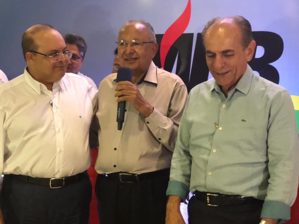 Convenção do MDB em Teresina com a presença do governador do DF, Ibaneis Rocha