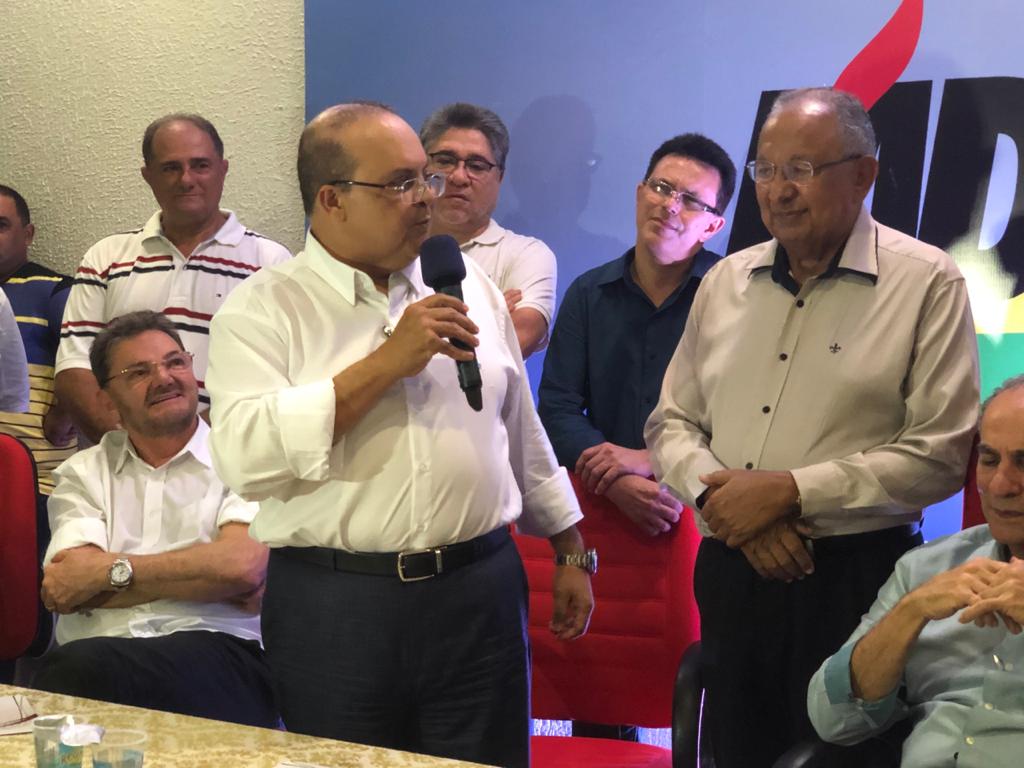 Convenção do MDB em Teresina com a presença do governador do DF, Ibaneis Rocha