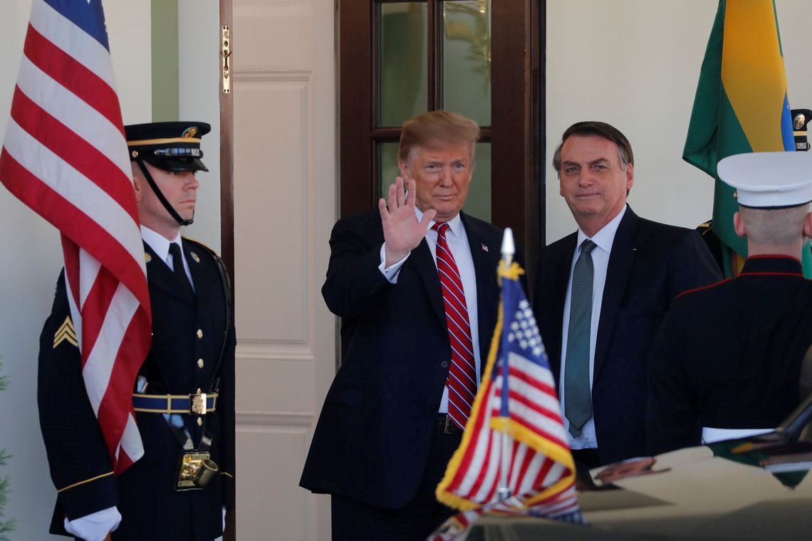 Donald Trump recebe Bolsonaro na Casa Branca nos EUA