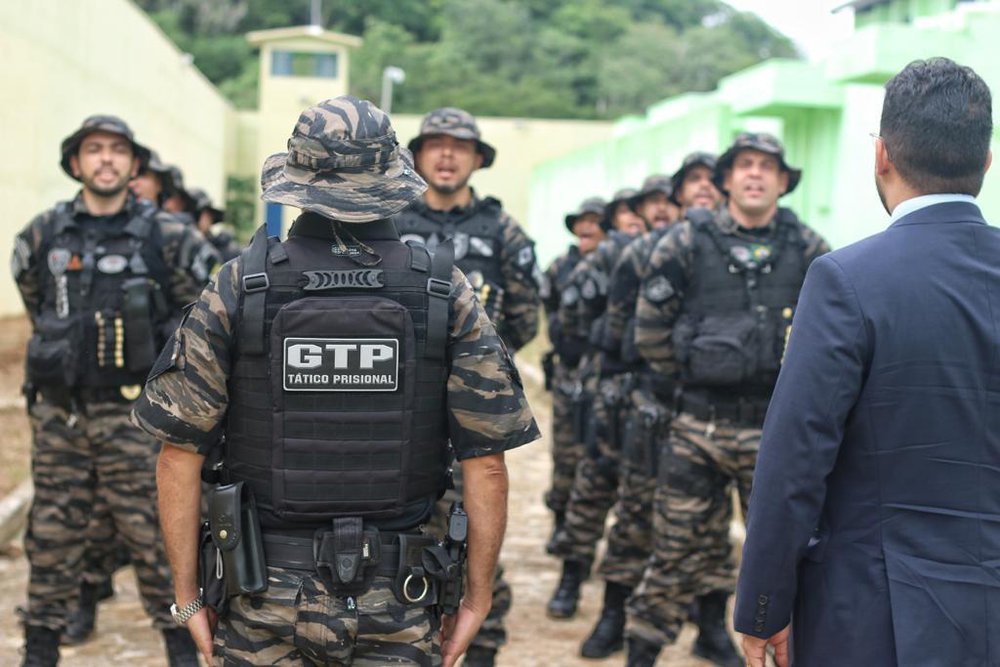 Grupo Tático Prisional da Polícia Penal do Piauí (Foto: Divulgação/Sejus) Grupo Tático Prisional da Polícia Penal do Piauí (Foto: Divulgação/Sejus)