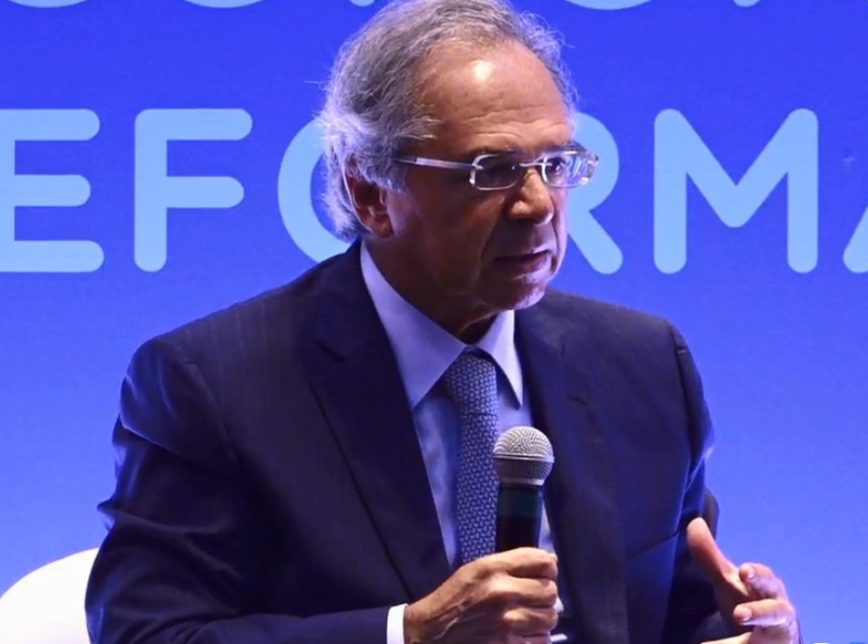 Ministro da Economia, Paulo Guedes discursou em evento do CLP em São Paulo