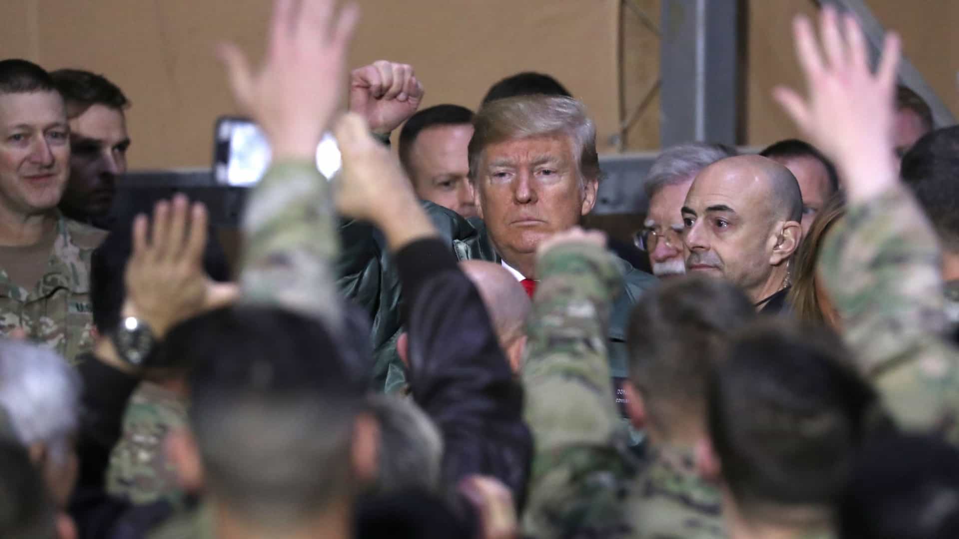Trump visita Base Militar dos EUA no Iraque