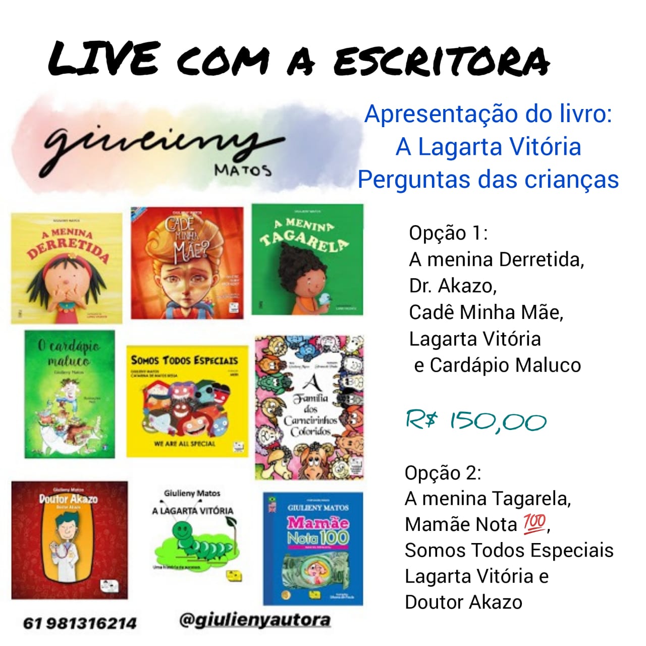 Escola: Que tal uma live com uma escritora de Brasília?