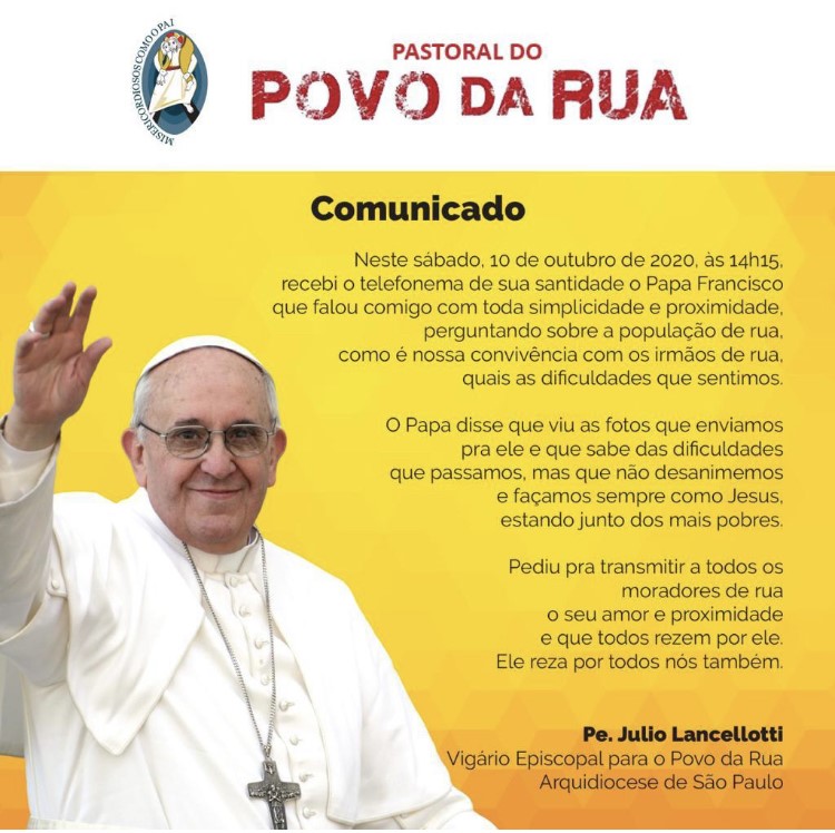 Mensagem do Padre Júlio Lancelotti