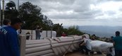 O Cristo em preparação para subir ao topo da Igreja do Céu