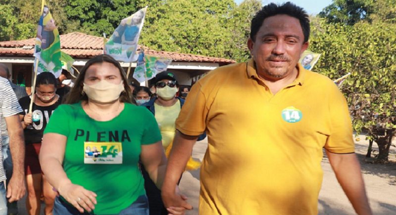 Prefeito de Agricolândia, Walter Alencar e sua esposa Kelly Alencar