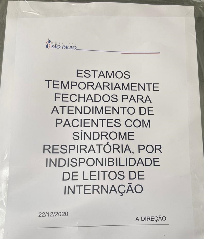 Comunicado do Hospital São Paulo