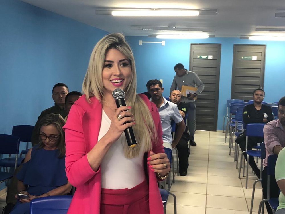 Delegada Anamelka Cadena, diretora de gestão interna da SSP-PI (Foto: Jacinto Teles/JTNews) Delegada Anamelka Cadena, diretora de gestão interna da SSP-PI (Foto: Jacinto Teles/JTNews)