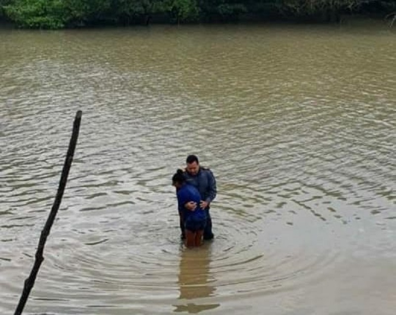 O Comandante da Guarnição, Sargento Alan, conseguiu resgatar a vítima