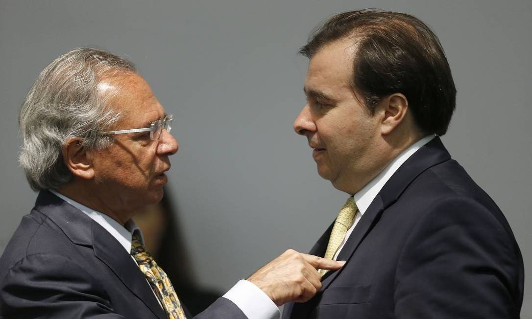 Rodrigo Maia e o Ministro Paulo Guedes