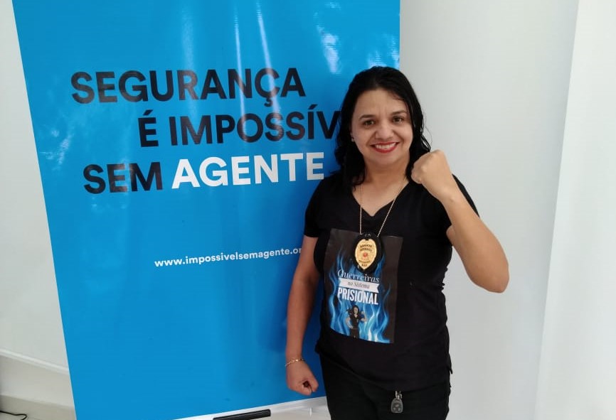 Fabíola Castilho, policial penal e organizadora do fórum