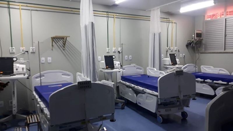Leitos de UTI instalados no Hospital Getúlio Vargas