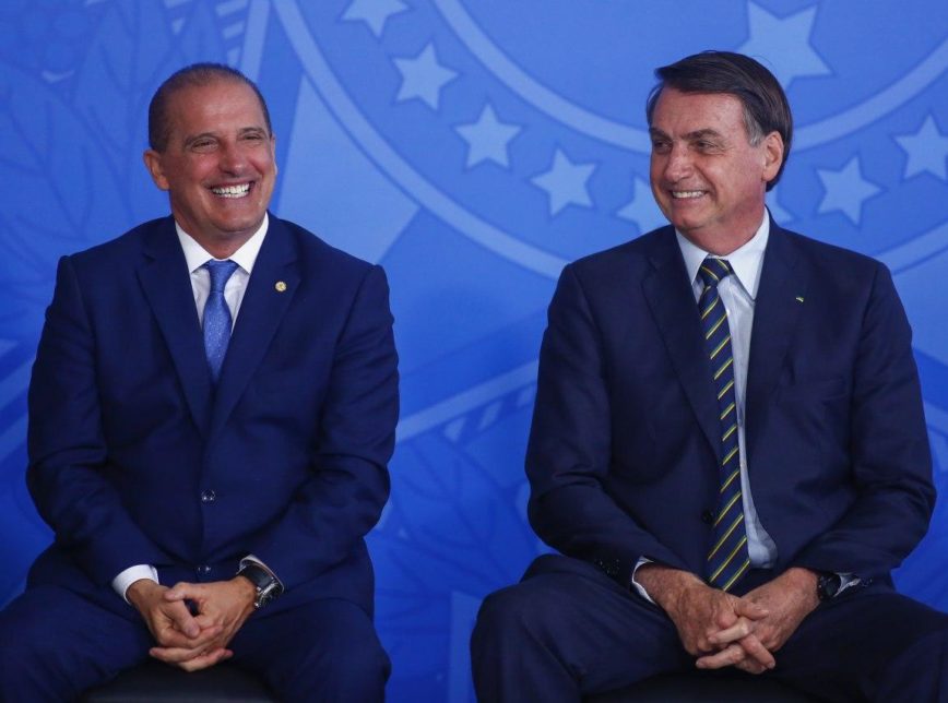 Ministro da Cidadania, Onyx Lorenzoni, e o presidente Jair Bolsonaro