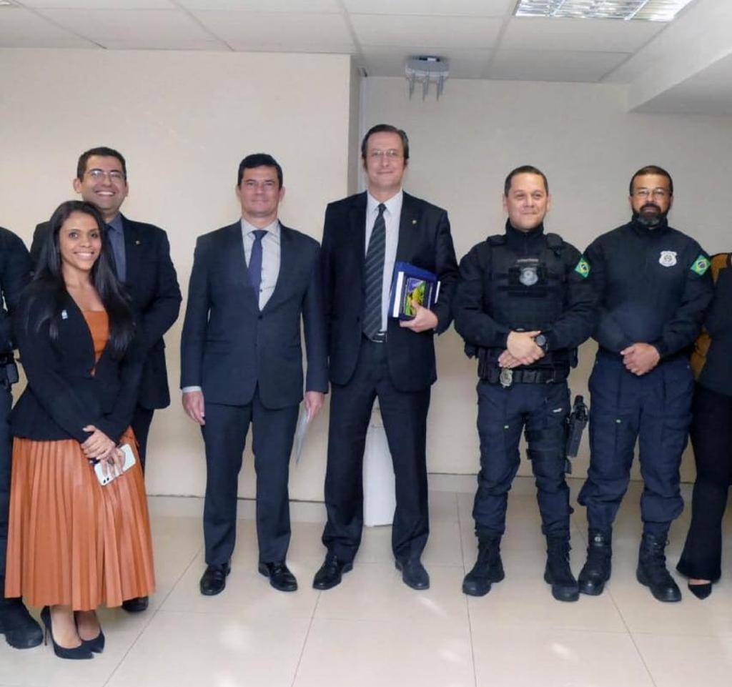 Ministro da Justiça, Sérgio Moro visita Depen e é recebido por Sandro Abel na Diretoria de Políticas Peniotenciárias