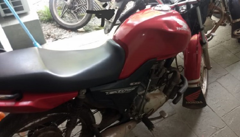 Moto recuperada pela Policia Militar