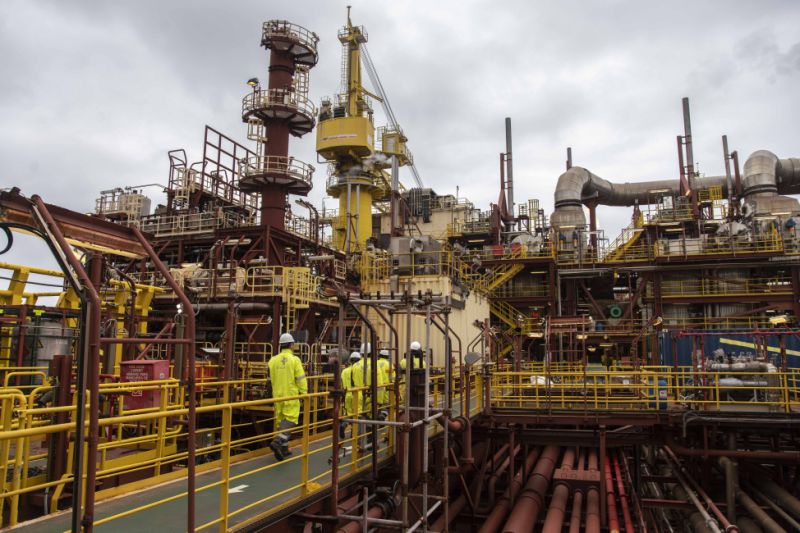 Plataforma de petróleo de Peregrino, no Rio de Janeiro, operada pela Equinor.