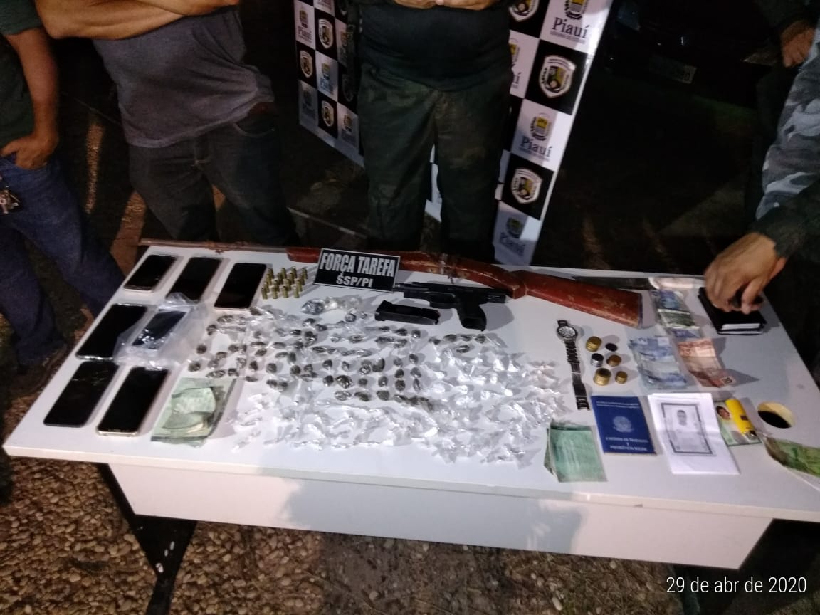 Materiais apreendidos