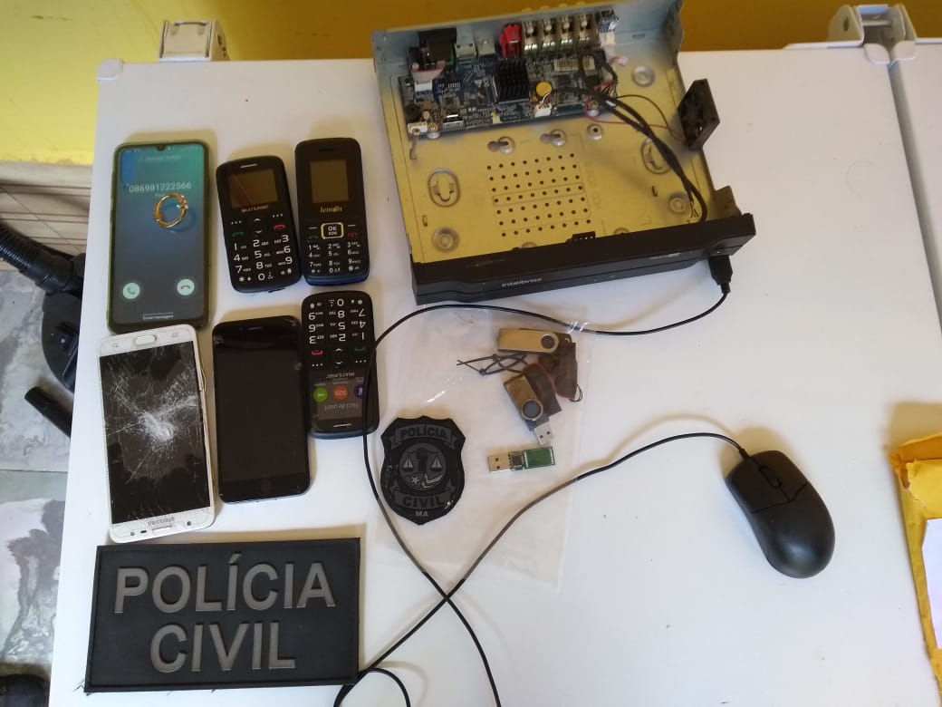 Materiais apreendidos