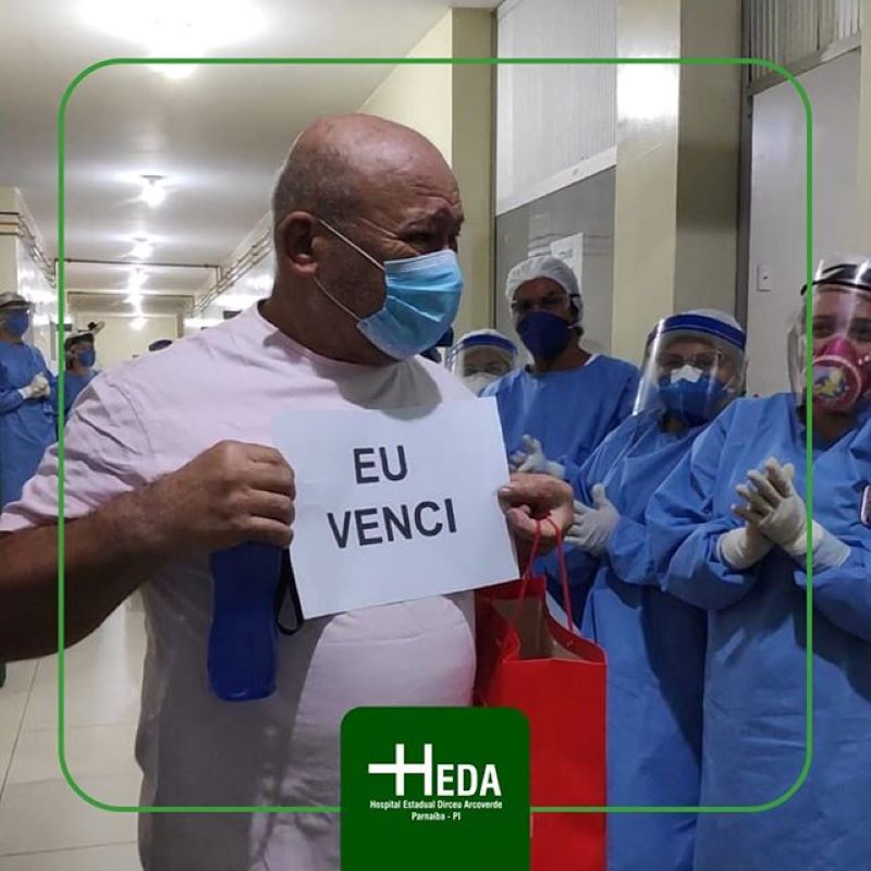 Após 6 dias internado no setor de Covid-19, Edvaldo teve alta do hospital