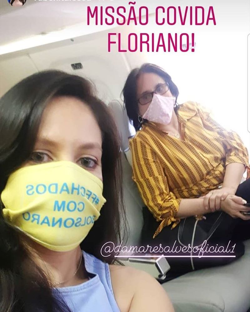 Damares foi recebida por Rubenita Lessa, advogada piauiense apoiadora de Jair Bolsonaro