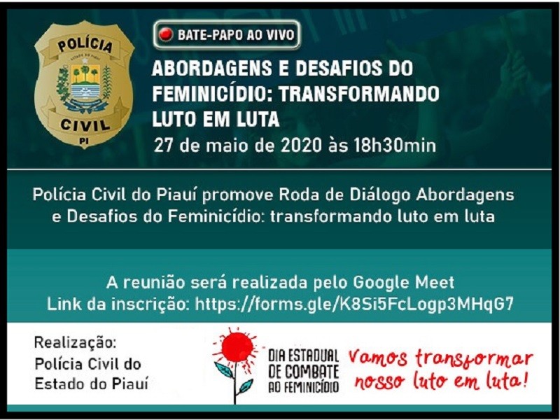 Debate sobre feminicídio da Polícia Civil do Piauí