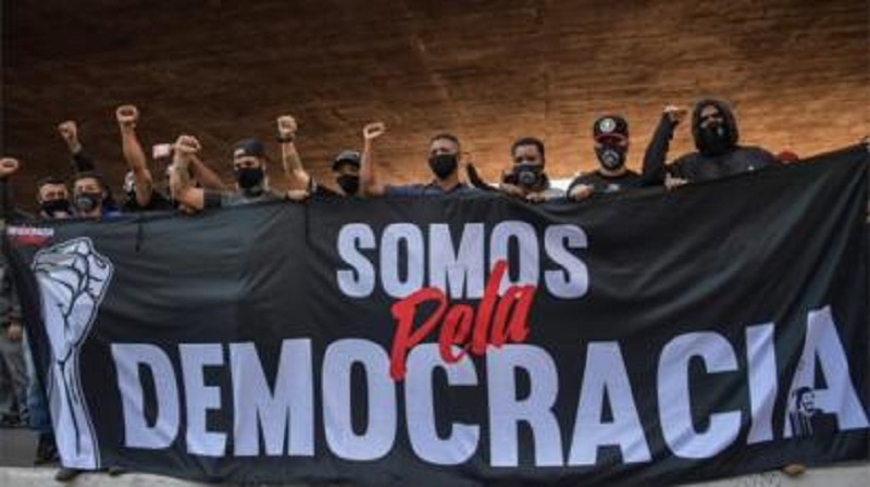 Manifestantes protestaram contra o presidente em São Paulo