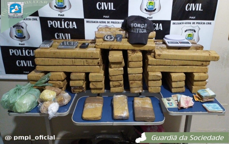 Materiais apreendidos