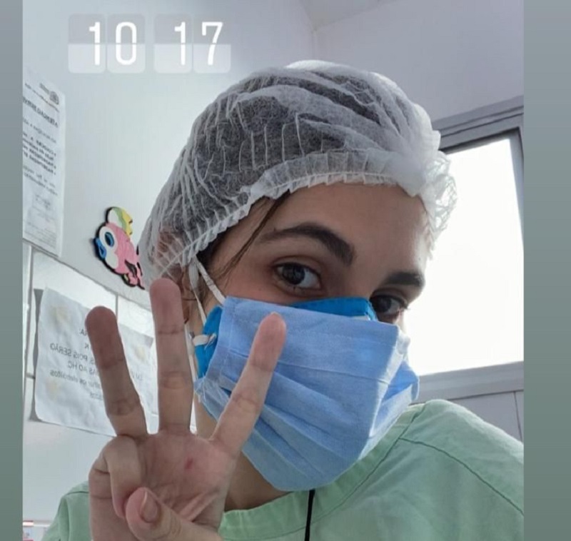 Thamine Mesquita atende no Centro de Atenção Integral de Saúde de Campinas, em Goiânia