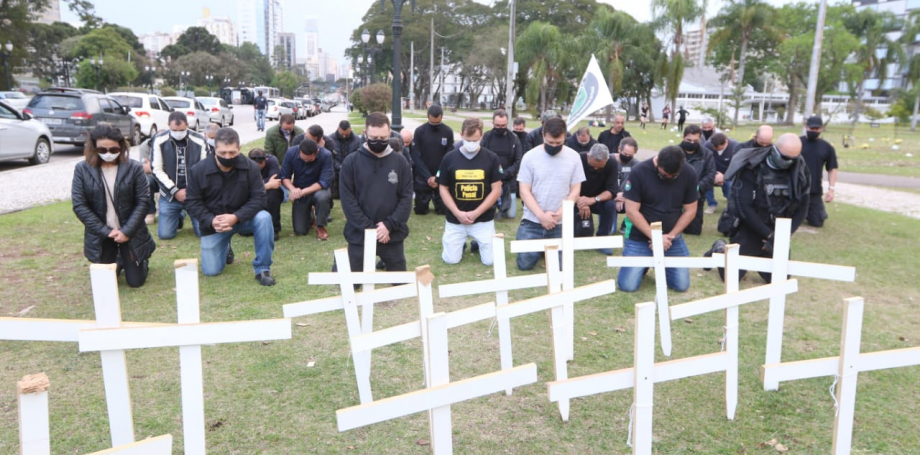 Protesto por execução de agente penitenciário