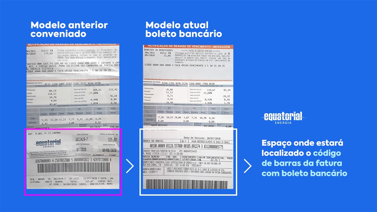 Novo modelo de fatura de energia