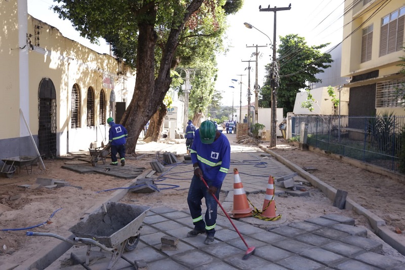 Obras de acessibilidade no Centro de Teresina