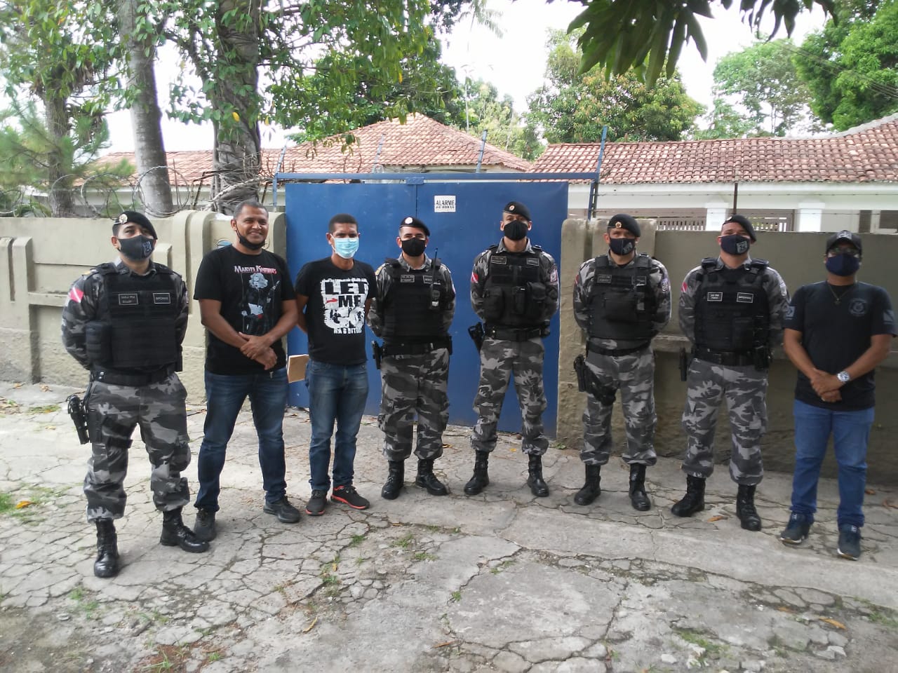 Policiais Penais foram elogiados pelos PM's responsáveis pela Segurança Institucional à frente o major Euler