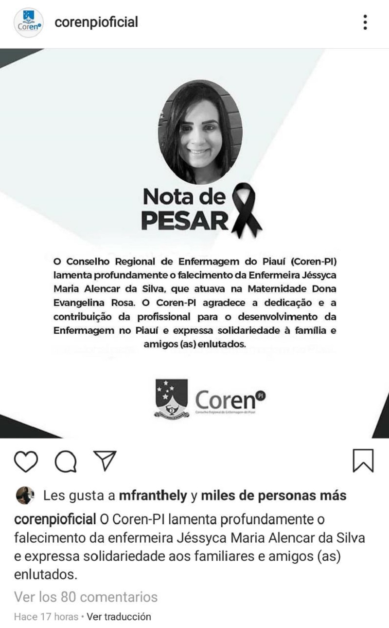 Redes socias do COREN-PI
