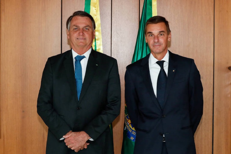 Jair Bolsonaro e o presidente do Banco do Brasil, André Brandão